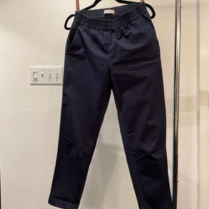 Everlane The Easy Pants Straight Leg Dark Navy Elastic Waist Size 4 Women’s